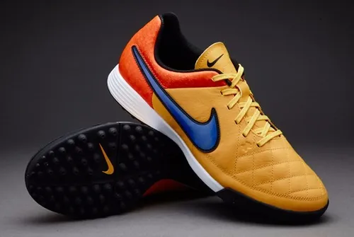 Tenis Nike Tiempo Genio Piel Tf- Naranja 2015 | Envío