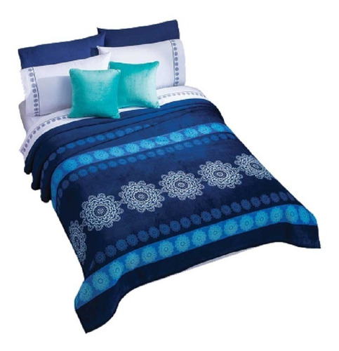 Cobertor Ultrasuave Cadiz King Size Poliester Azul Concord