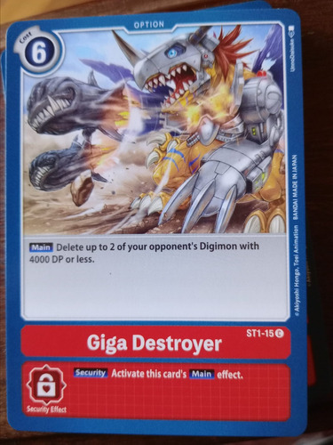 Giga Destroyer - Starter Deck 01: Gaia -carta Digimon Bandai