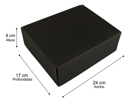 21 Mailbox 24x17x8 Cm Caja De Envíos Color Negro