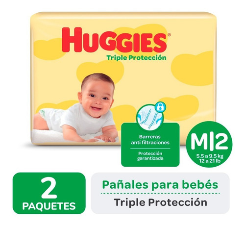 Imagen 2 de 3 de Pañales Huggies Classic Triple Proteccion Ahorrapack Pack X2