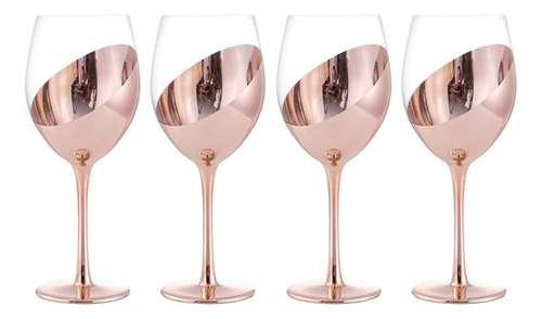 Set De 4 Copas De Vino Encobrizadas