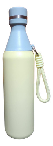 Botella Termica Deportiva,acero Inoxidable,500 Ml Con Correa Amarillo