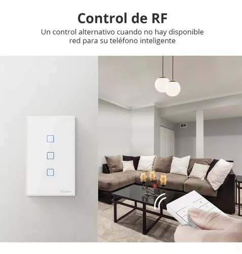 Interruptor Luz Pared Sonoff Inteligente Wifi 3 Vías Con Rf