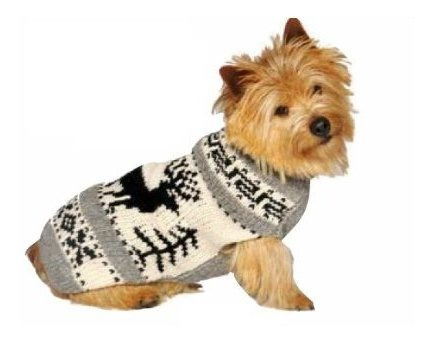 Chilly Dog Reindeer Chal Dog Sweater Medium