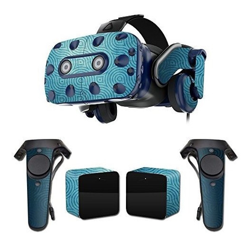 Vinilo Protector Htc Vive Pro Vr - Azul Swirls