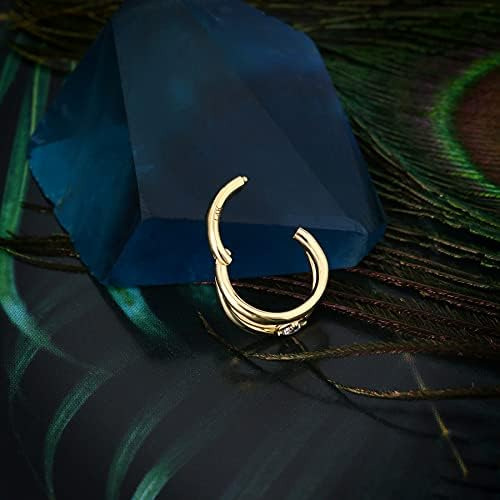 Cocharm Pendientes De Concha Exterior Orbital Con Bisagras D