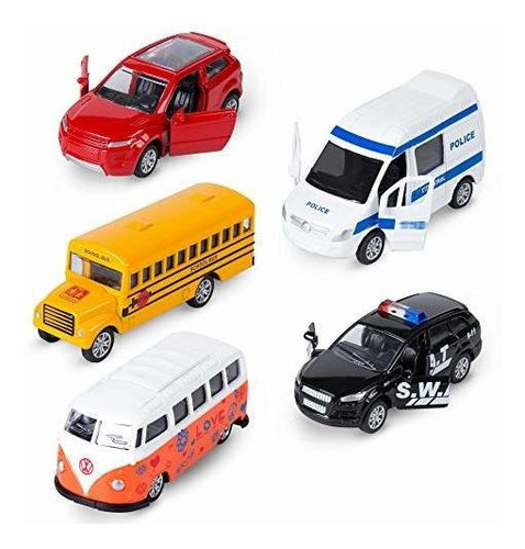 Kidami Die Cast Metal Toy Cars Conjunto De 5 Puertas Que Se