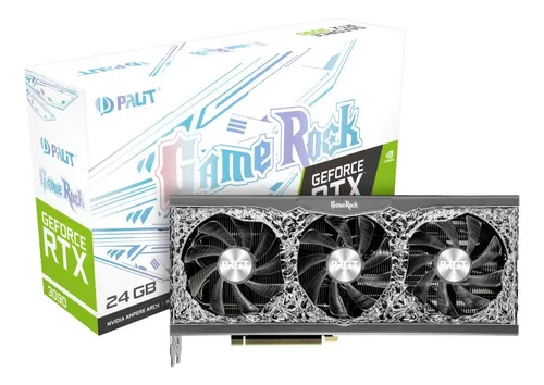 Placa De Vídeo Palit Gamerock Rtx 3090 24gb Aurasync Placa De Vídeo Palit Gamerock Rtx 3090 24gb Aurasync