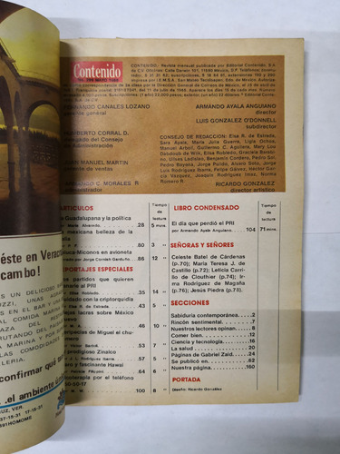 Revista Contenido May 1988, #299 El Día Que Perdió El Pri (Usado)
