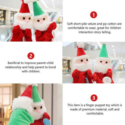 2 Muñecos De Dibujos Animados De Papá Noel, Marioneta Adorab