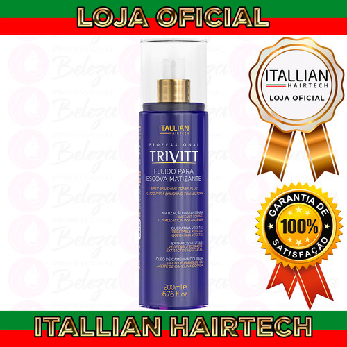 Fluido Para Escova Matizante Trivitt 200ml Itallian Hairtech