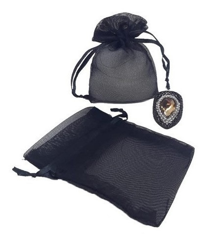 Saquinho De Organza Preto 7x9 - Festas, Lembrancinhas