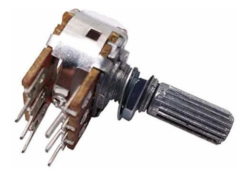 Potenciómetro Estéreo Dual B20k De 20 K Ohmios, Eje S 15, 10