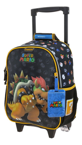 Mochila Chica Con Ruedas Chenson Mario Bros Bowser Woat