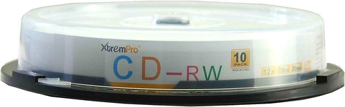 Cdrw 12x 700mb 80min Cd Grabable Paquete De 10 Discos V...