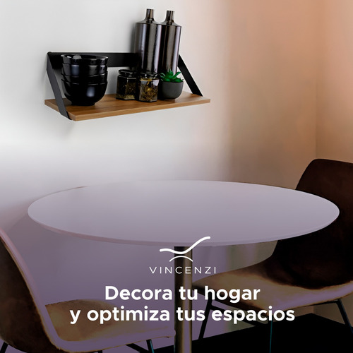 Pack 2 Repisas Soportes Madera Y Hierro De Pared 60x20 Cm
