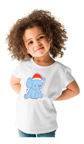 Playera Navidad - Niños - Elefante Navideño