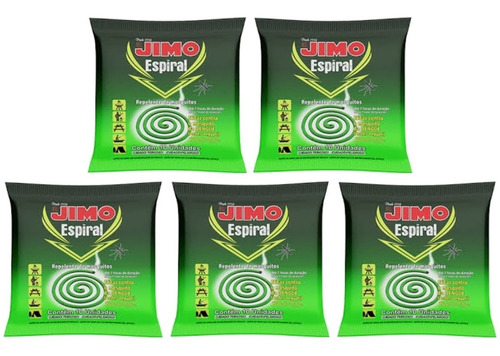 Kit 5 Caixas Repelente Jimo Espiral Contra Mosquitos C/10 Un