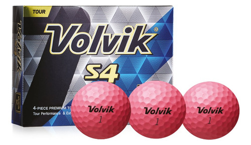 Pelotas De Golf Volvik S4 Rosa Una Docena