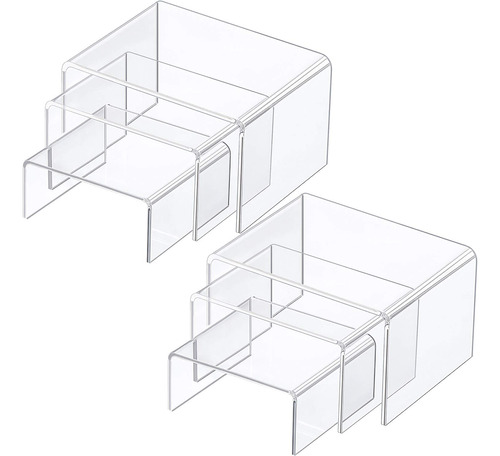 Chuangdi - Juego De 2 Estantes De Acrlico Transparente Para