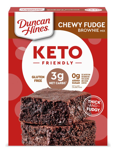 Duncan Hines Keto  Chewy Fudge Brownie Mix, Gluten Free