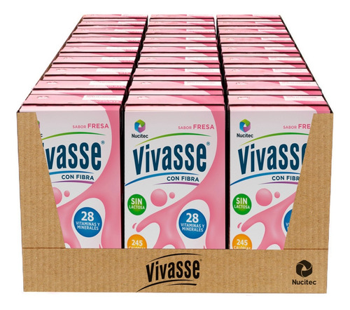 Vivasse Sabor Fresa Fibra Caja Con 27 Piezas