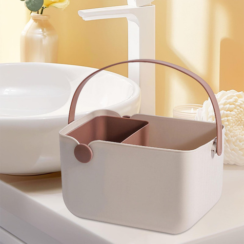 Bolsa De Almacenamiento Para Ducha, Cesta Abierta, Beige