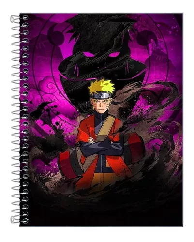 5 Cadernos Brochurão 96 Fls + Caderno Desenho Naruto Novo