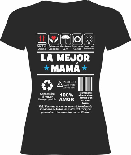 Regalo Día De La Madre Mejor Mamá Personalizadas Camiseta