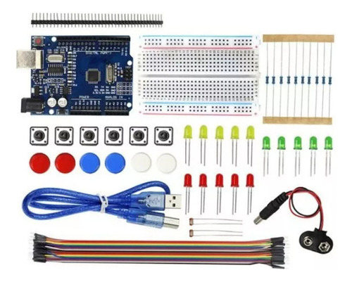 Kit Inicial Arduino Uno Compatible Básico Principiante