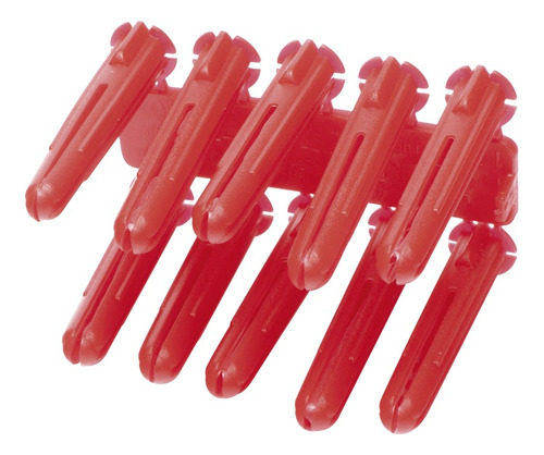 Taquete 1/4 Plastico 100 Piezas Rojo Thorsman