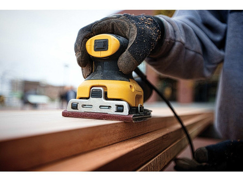 Lijadora Orbital 1/4hoja +bolsa Recolectora Dewalt Dwe6411b3 Color Amarillo Frecuencia 50 Hz/60 Hz
