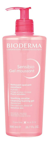 Gel Moussant Bioderma Sensibio Gel Moussant Micelar día/noche para piel sensible de 500mL/500g +12 años
