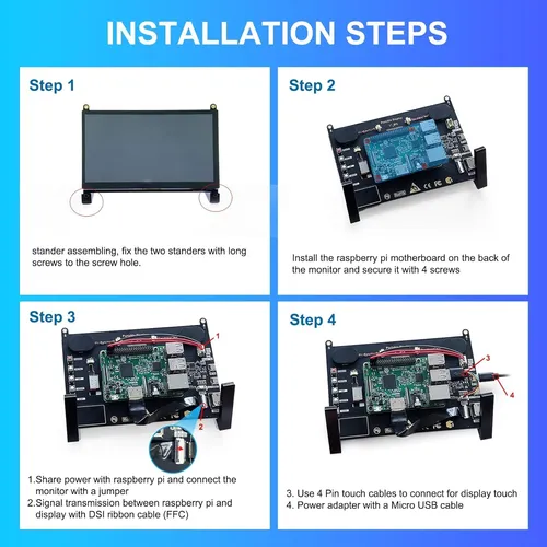 Pantalla Táctil Ips De 7 Pulgadas Para Raspberry Pi 1024 X
