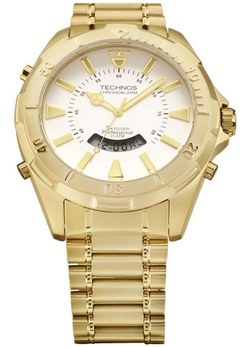 Relógio Masculino Technos Skydiver Sport Dourado Wt205fl/4b