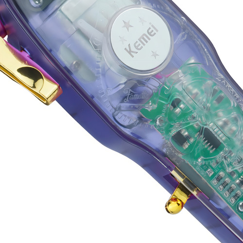 Maquina De Corta Cabelo Kemei 2706 Pg Relevo 3d Transparente