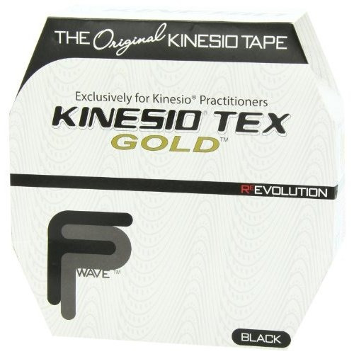 Kinesio Tex De Agua Del Oro Cinta Resistente Negro 2 Pulgada