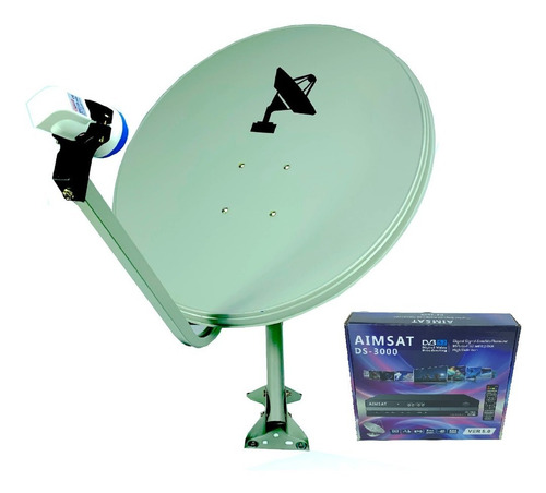 Kit Televisión Satelital Libre Fta C Antena Parabolica 60cm Mercado Libre