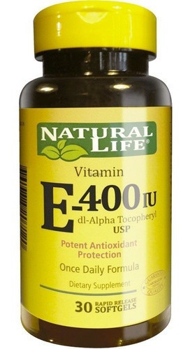 Natural Life Vitamina E 400 Iu Antioxidante Arrugas 30caps