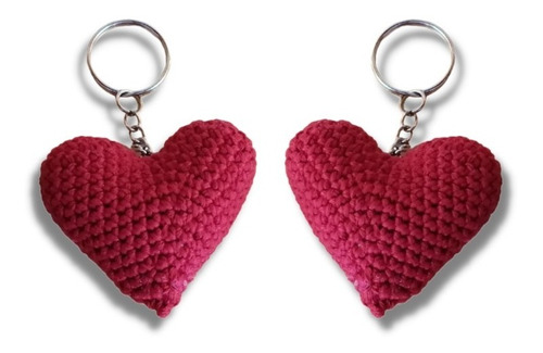 Llaveros Pareja Mini Corazón Amigurumi