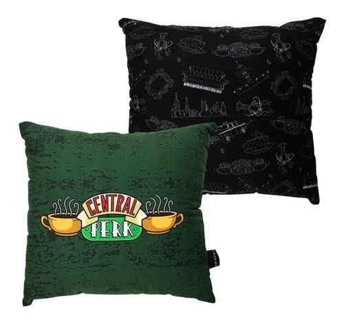 Almofada Friends Central Perk Decorativa Presente Geek Série Cor Verde-musgo