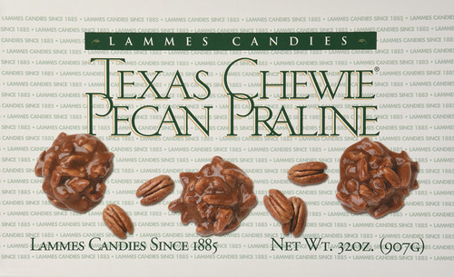 Lammes Candies Texas Chewie Pecan Pralines, Caja De 32 Onzas
