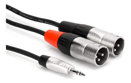 Cable Trs De 3,5 Mm A Doble Xlr3m Pro De Hosa, Negro/15 P...