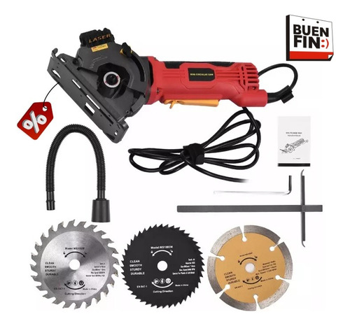 Sierra Circular Eléctrica Saw 480w 3700rpm 85mm C Guía Láser