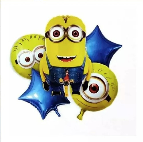 Set Globos Metalizados Minions Mi Villano Favorito