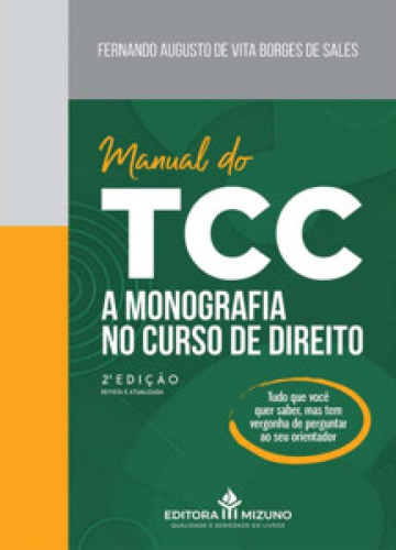 Manual Do Tcc: A Monografia No Curso De Direito