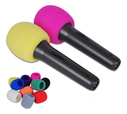 10pcs / Set Handheld Stage Windscreen Foam Thicker Mic