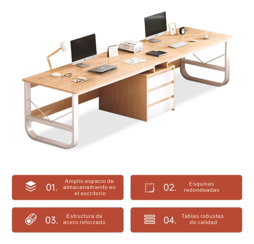 Minimalista Moderno Doble Escritorio Escritorio Computadora