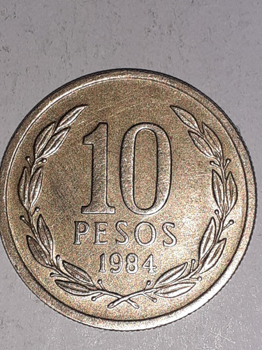 Moneda Chilena De 10 Pesos Del Año 1984